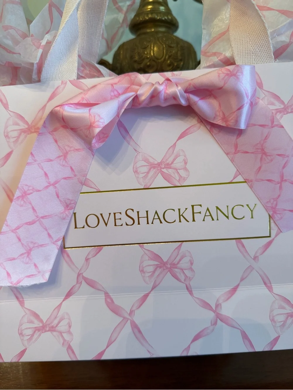 LoveShackFancy “Pink Peppermint” Shopping Tote